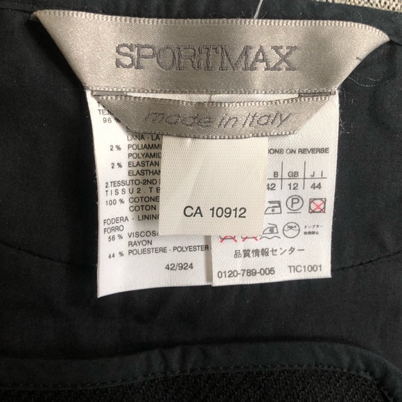 euc mint Maxmara Sportmax womens black Italian wool knee pencil skirt 10 L M - Picture 5 of 6